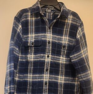 Polo By Ralph Lauren Navy and Cream Checkered FlannelShirt